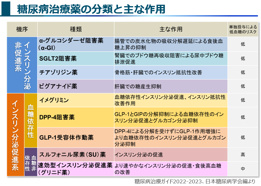 糖尿病治療薬について